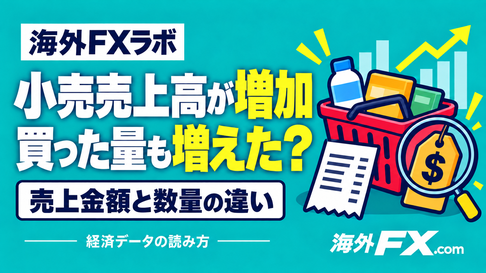 小売売上高が増加買った量も増えた？ 売上金額と数量の違い