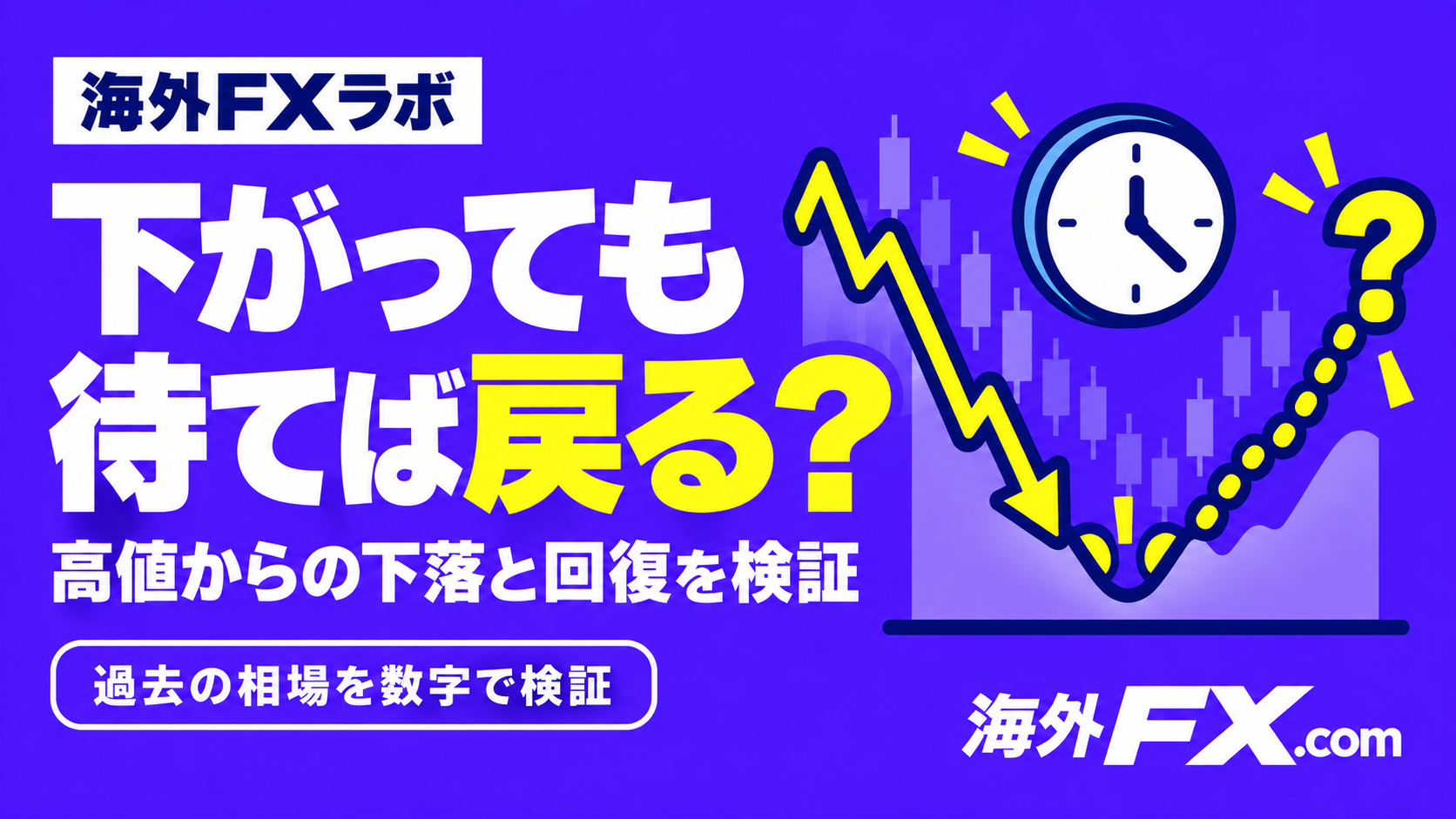 下がっても待てば戻る？。高値からの下落と回復を検証